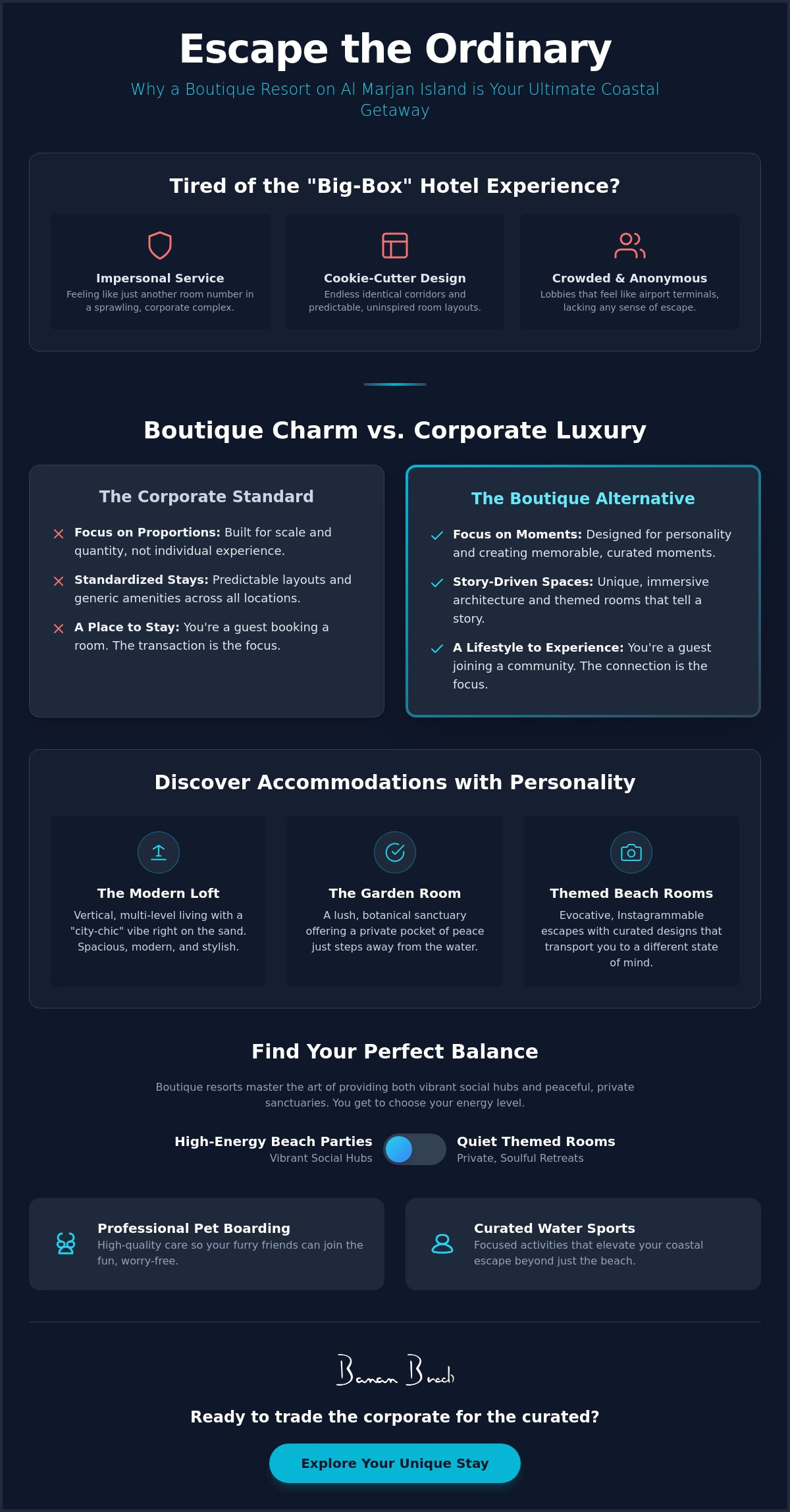 Infographic for Beyond the Skyscrapers: Why a Boutique Resort on Al Marjan Island is Your Next Essential Escape
